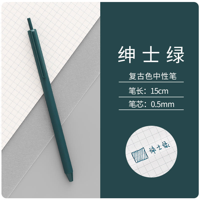 复古彩色中性笔创意可爱日系学生手帐做笔记神器莫兰迪多色圆珠笔详情图6