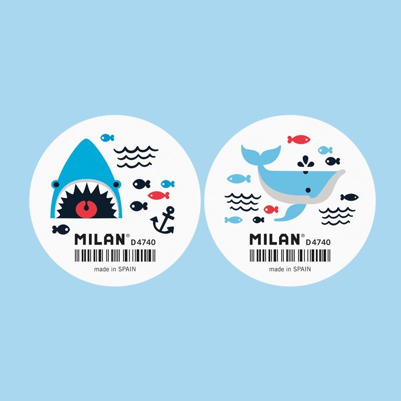 Spanish MILAN Milan Round Eraser (Shark Style) PNMD4740 Specification image