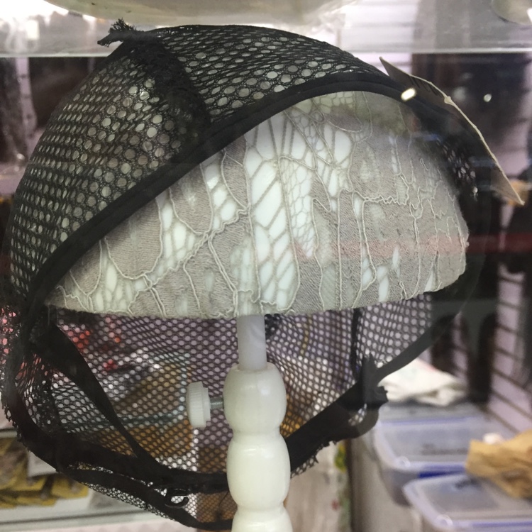 假发网帽白底实物图