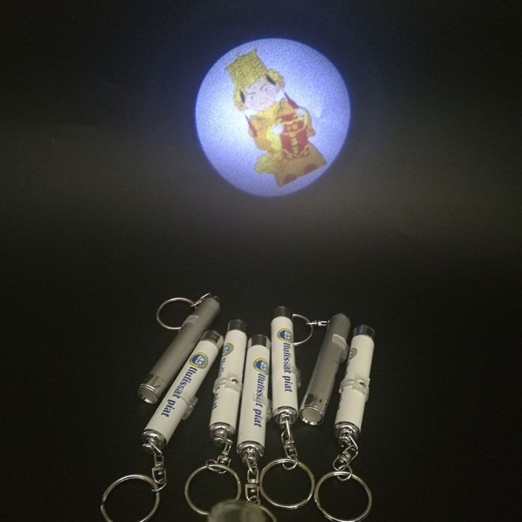 Green material projection key chain LED projection key chain LED projection key chain