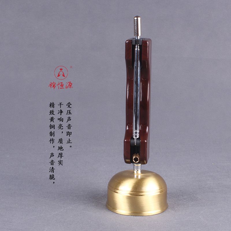 纯铜自动引磬引庆铜磬念佛助念法器
