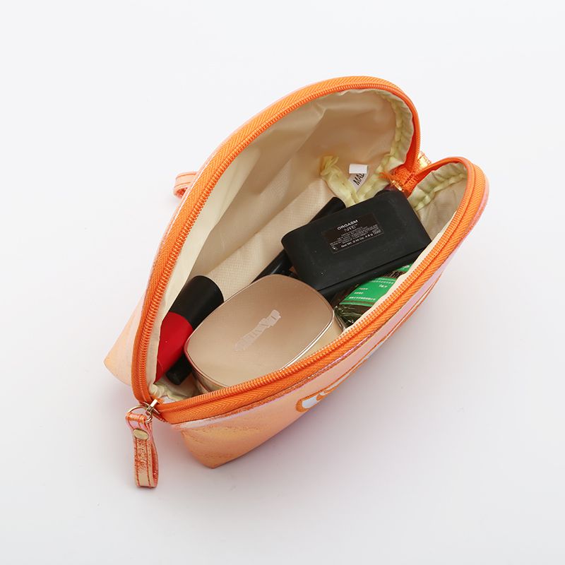 Hot-selling embroidery beauty fish tail semi-round bag, rainbow crack cosmetic bag, cartoon phantom color handbag in foreign trade detail image 5