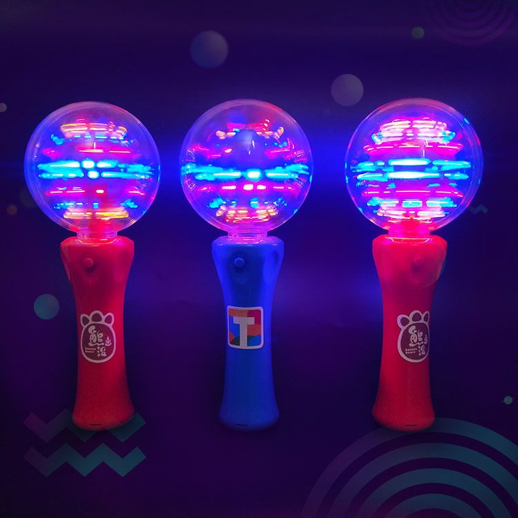 LED light-emitting rotating ball with electric LED rotating flashing stick, a popular Halloween gift details Picture