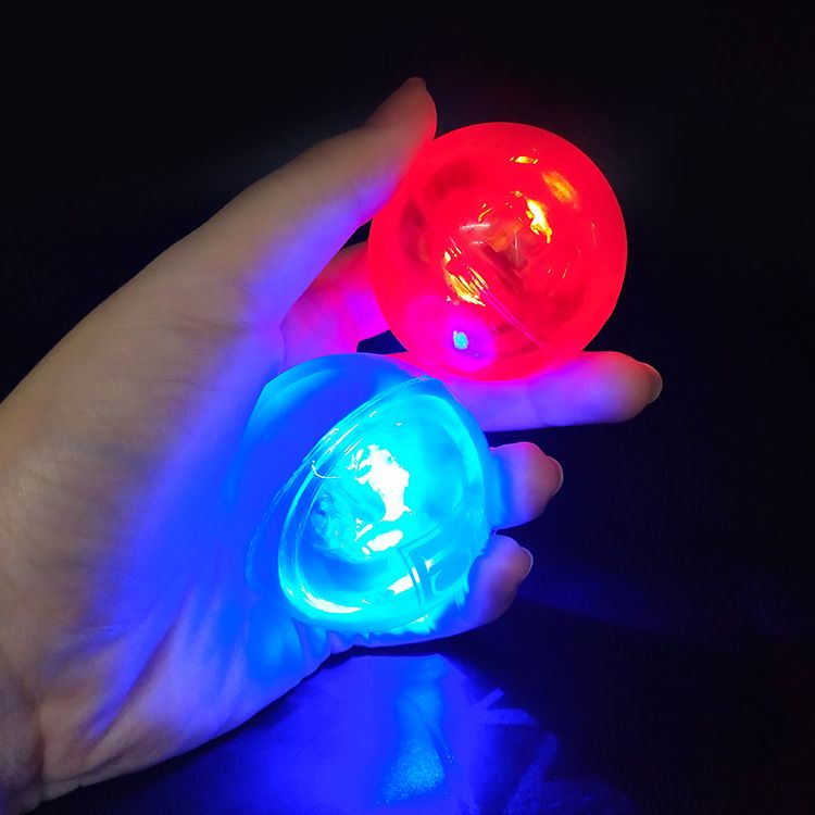 Environmental protection material rubber bounce ball bounce two-color LED ball luminous bounce ball full figure