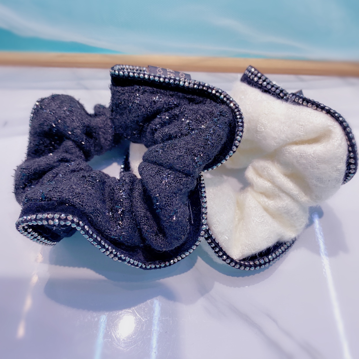 韩版布圈+钻条边