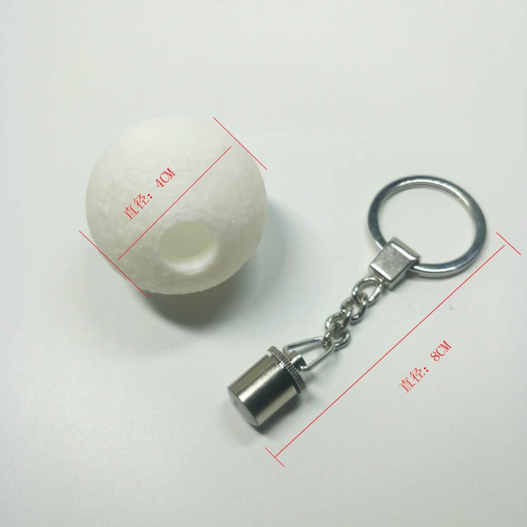 LED moon lamp pendant, 3D printed pet ball, can be single-color or seven-color with long-lasting bright flash Specification image