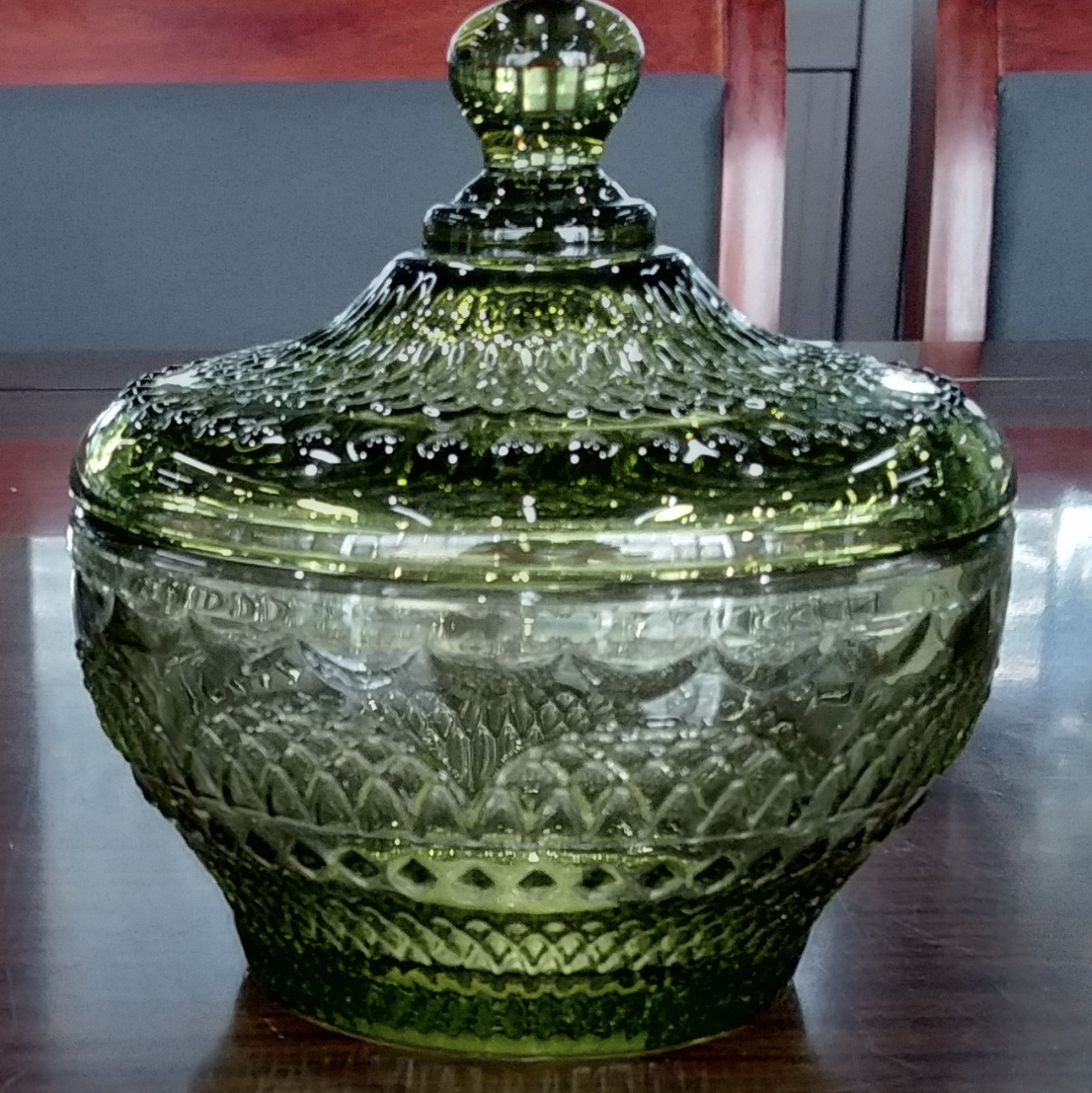 Tinted glass sugar bowl tinted glass goblet tinted glass thumbnail
