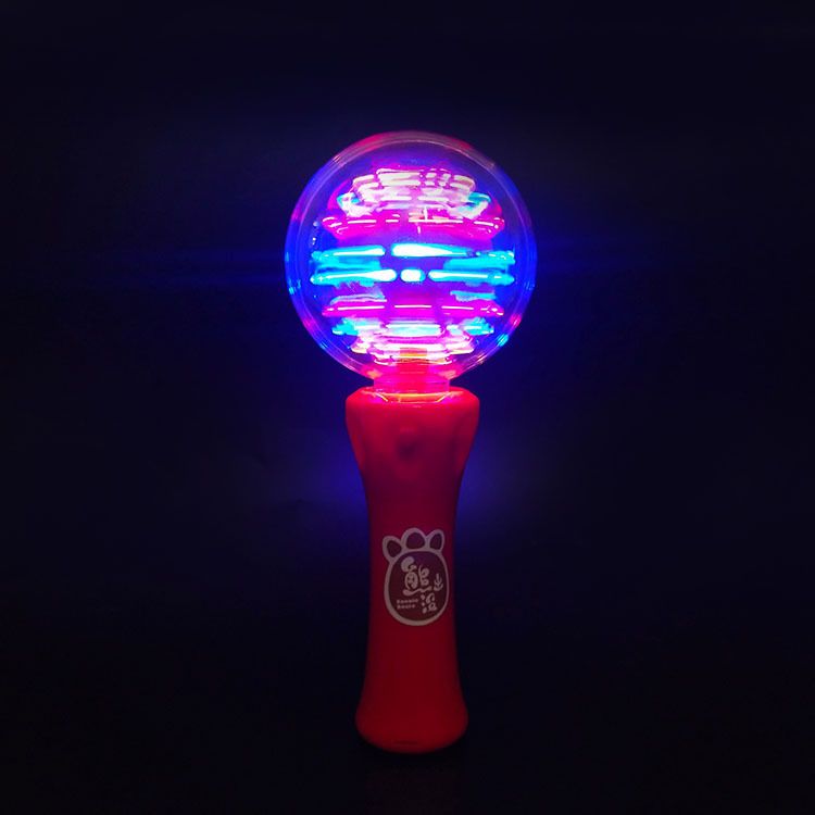 LED light-emitting rotating ball with electric LED rotating flashing stick, a popular Halloween gift detail image 6