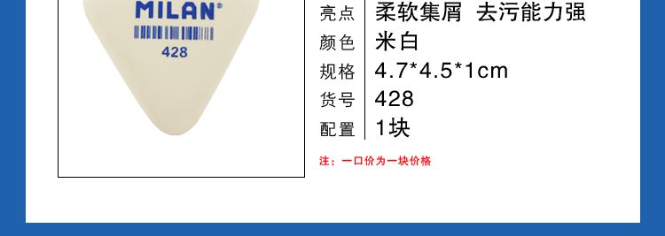 西班牙MILAN米兰三角橡皮擦提高光PMM428详情图3