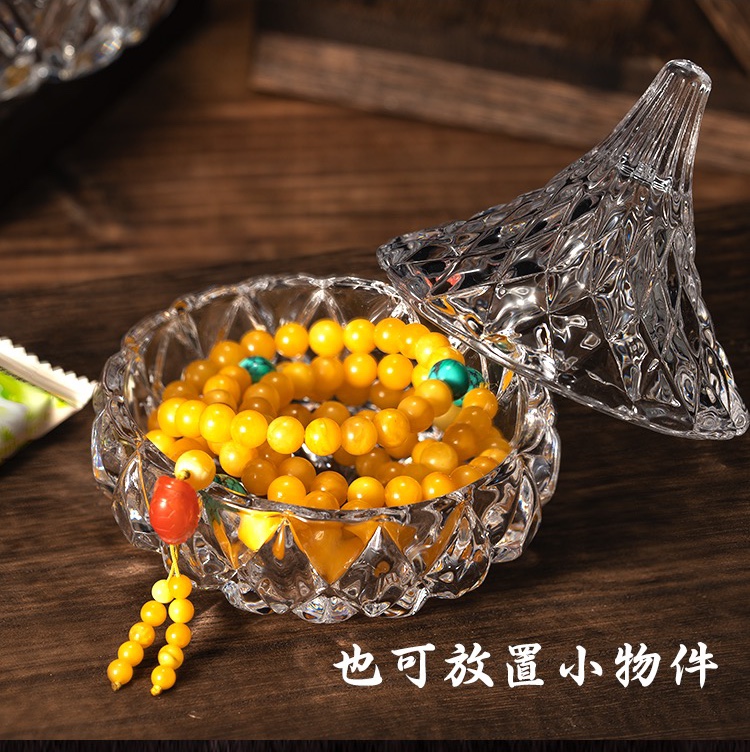 Glass sugar bowl little pine nut sugar bowl thumbnail