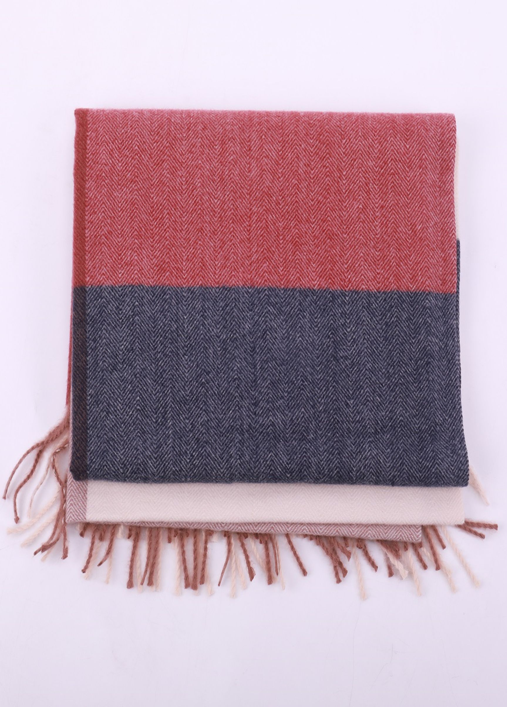 Yiwu good Bazaar Macaron collage scarf Navy blue /46975