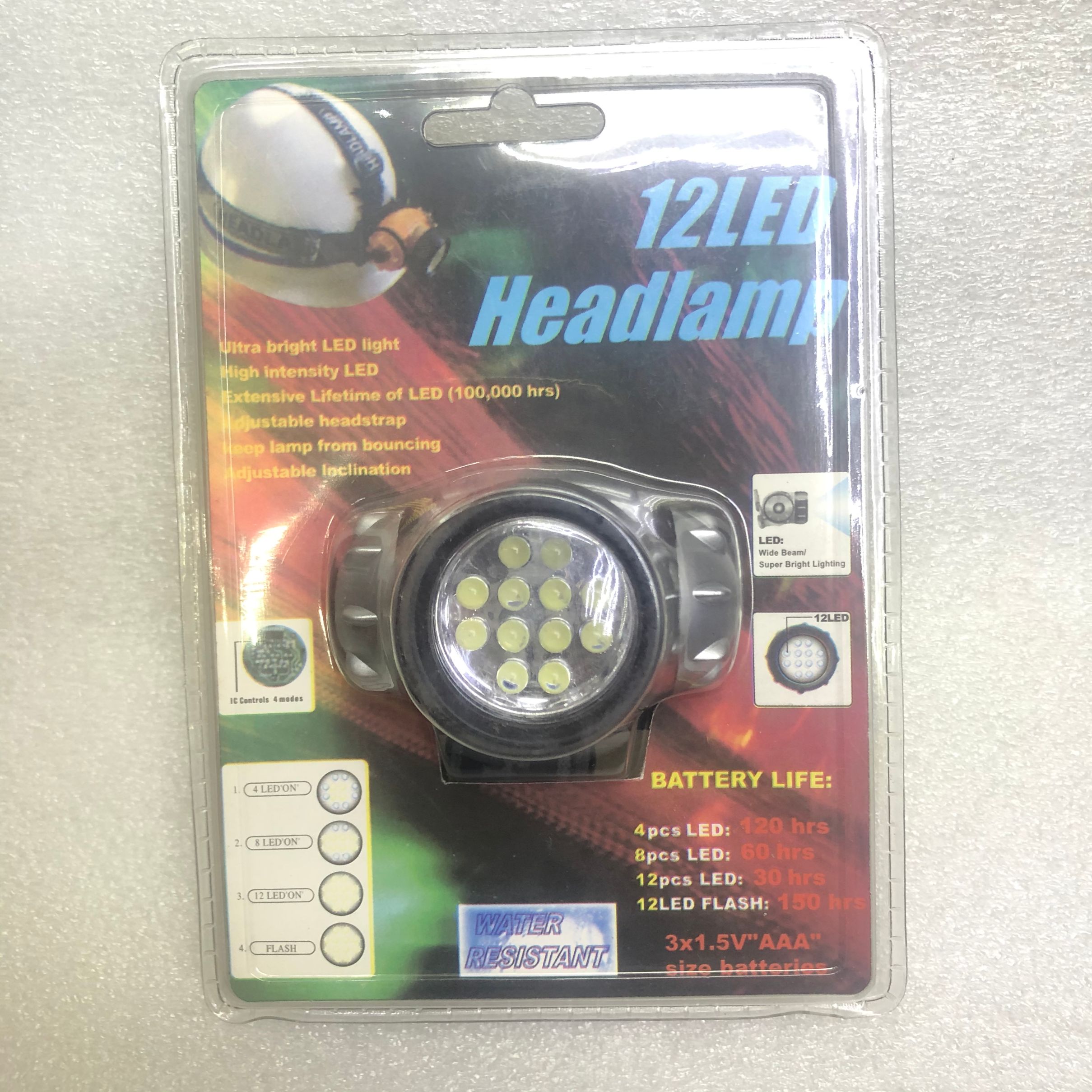 Manufacturers direct lithium battery LED strong headlamp outdoor lighting headlamp wearing multi-function flashlight Specification drawing
