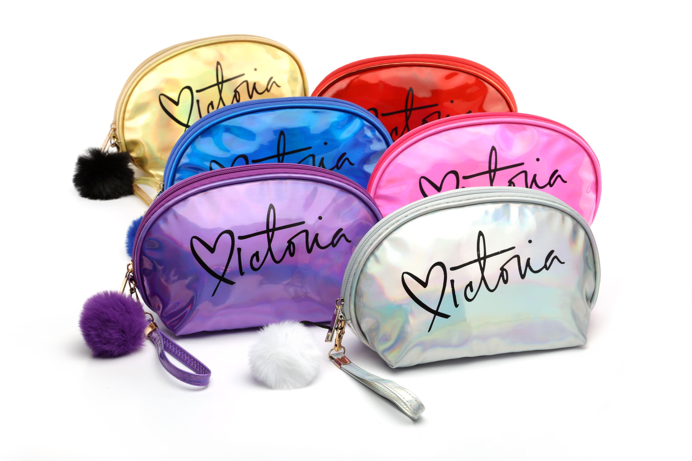 PVC镭射化妆包厂家直销镭射PU化妆袋可定制LOGO便携手拿包详情图1