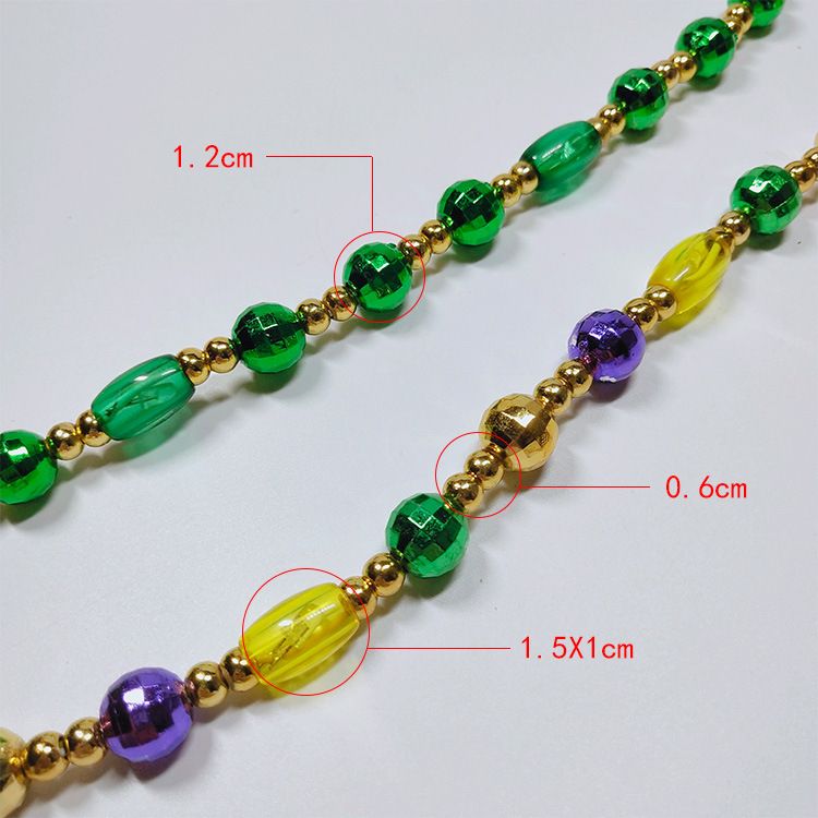 LED Christmas light necklace, seven-color flashing necklace, cheering event, round LED light bead chain detail image 2
