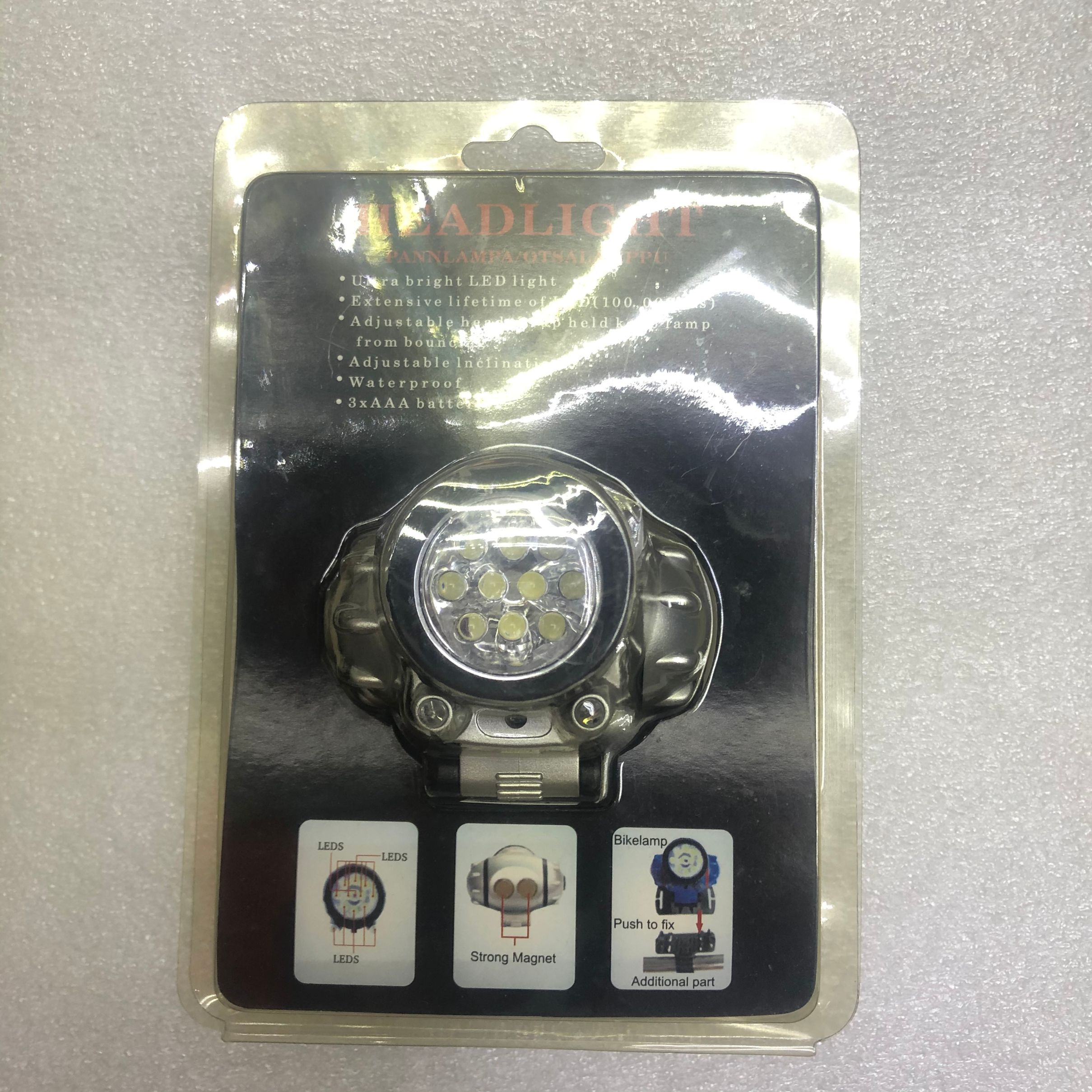 Manufacturers direct lithium battery LED strong headlamp outdoor lighting headlamp wearing multi-function flashlight full figure