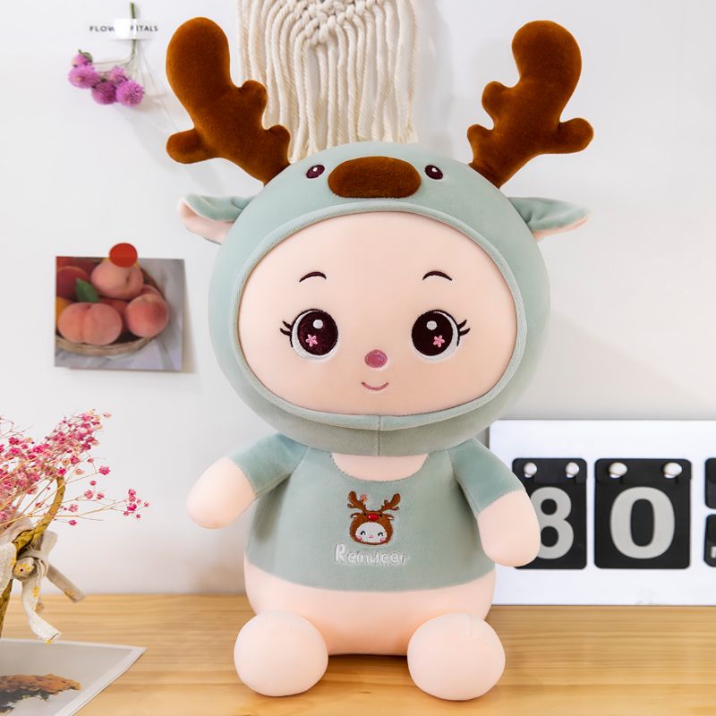 30cm cute sika deer plush toy, deer doll doll, elk sleeping pillow, baby doll, girl gift Item Picture