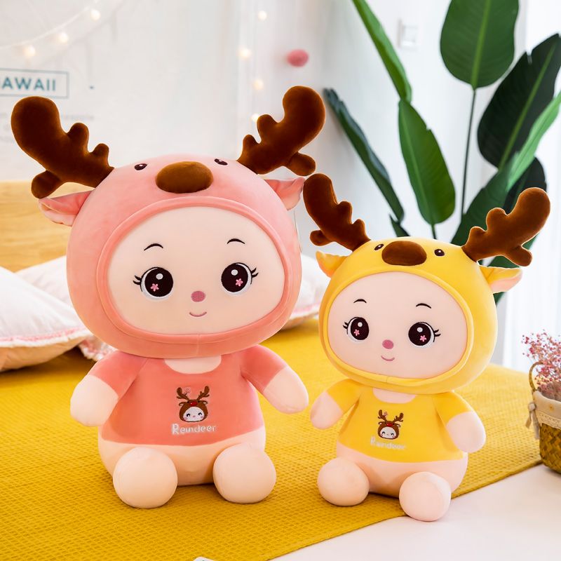 30cm cute sika deer plush toy, deer doll doll, elk sleeping pillow, baby doll, girl gift Application Scenario
