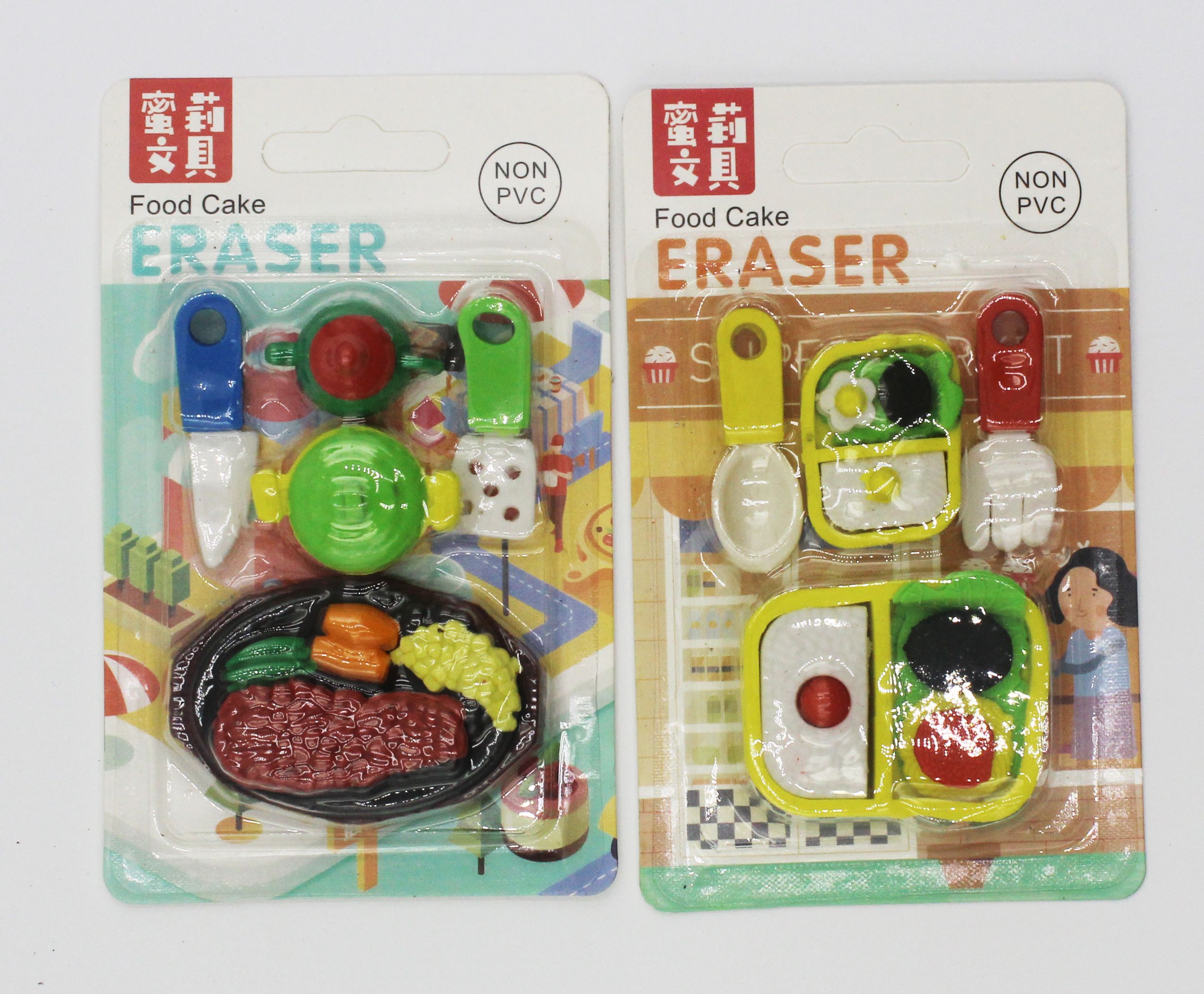 Xk-011造型橡皮牛排餐叉快餐茶壶等食品造型DIY可爱仿真橡皮擦产品图