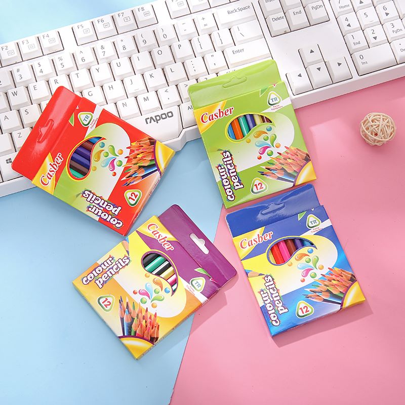 Drawing cartoon 12 color short box color pencils thumbnail