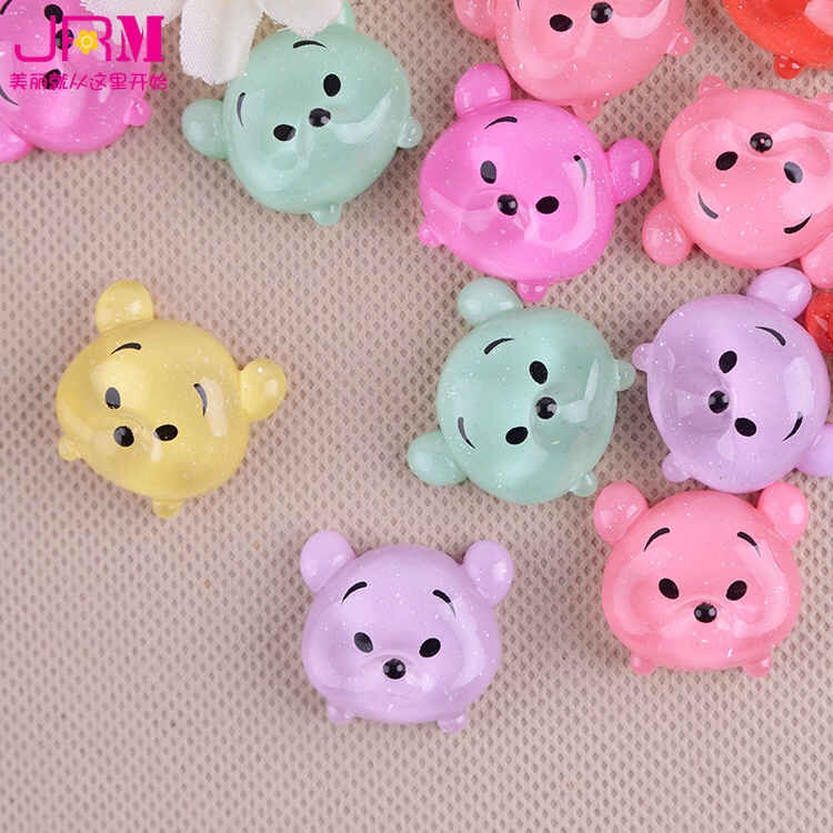 Hot style popular children hair accessories DIY resin x bear accessories mobile phone case brooch accessories