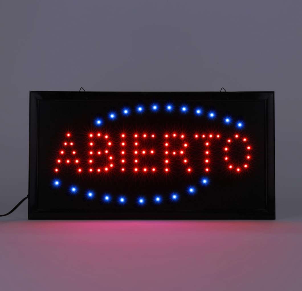 厂家直销LED广告牌 LED标识牌  Abierto sign 48×25详情图3