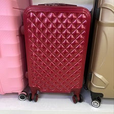 LC-118酒红色全配色20寸PVC亮面拉链拉杆箱时尚旅行