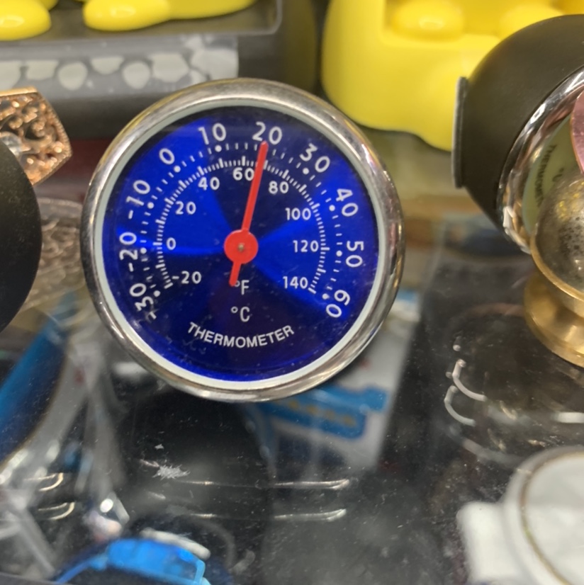Car thermometer luminous car clock electronic watch clock timetable clock quartz watch electronic clock blue thumbnail
