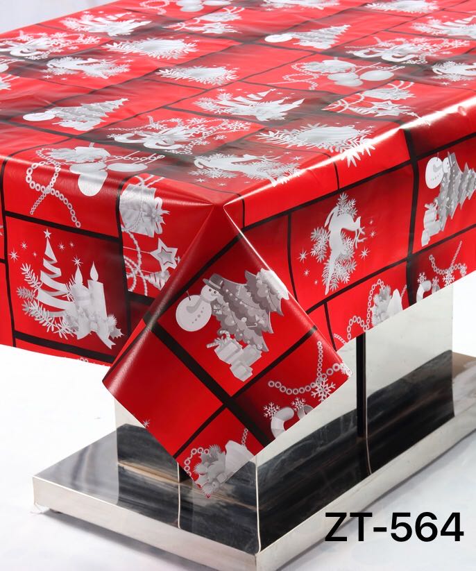 PVC printed tablecloth Christmas style non-woven fabric tablecloth with custom patterns and thickness, factory direct sales undefined