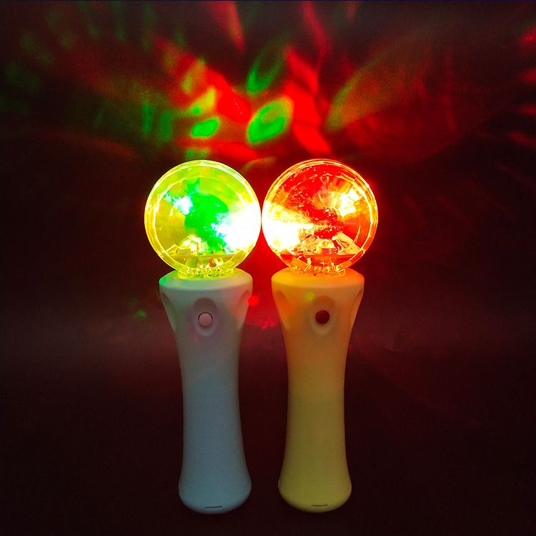 出口LED旋转球圣诞节发光球手握式南瓜转转球LED发光棒详情图8