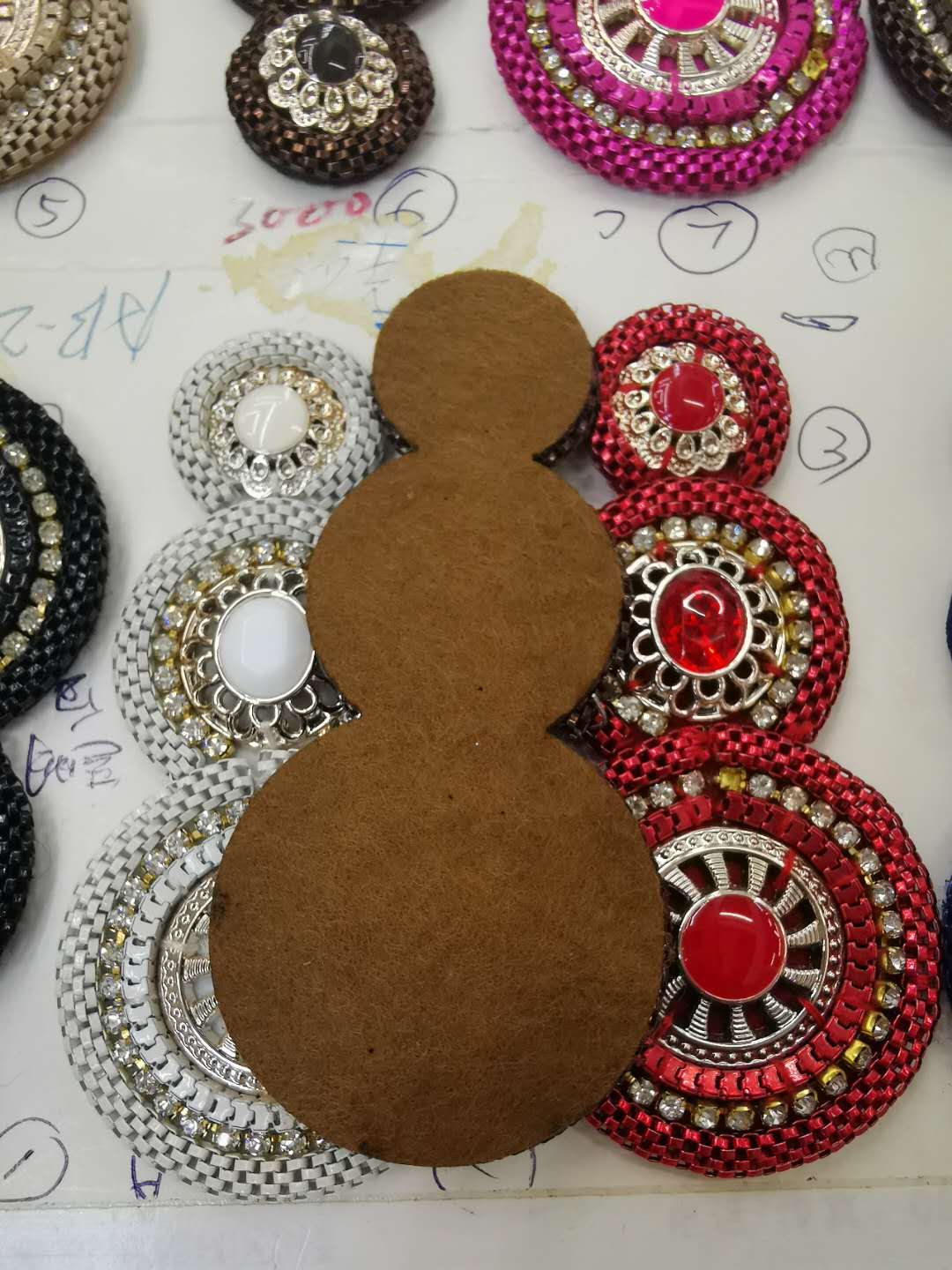 厂家直销 新款手工制作民族风圆圈凉鞋鞋花鞋饰鞋辅件zy881511详情图3