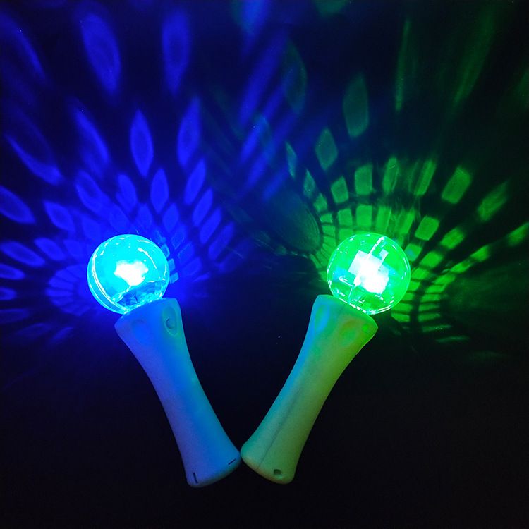 出口LED旋转球圣诞节发光球手握式南瓜转转球LED发光棒详情图6