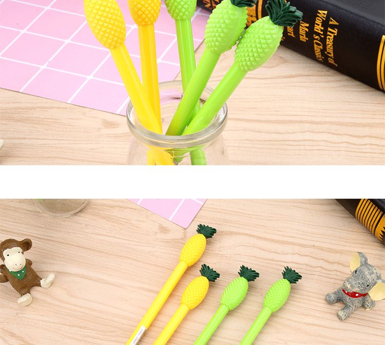 New creative stationery, simple pineapple gel pen, learning signature pen, student stationery products undefined