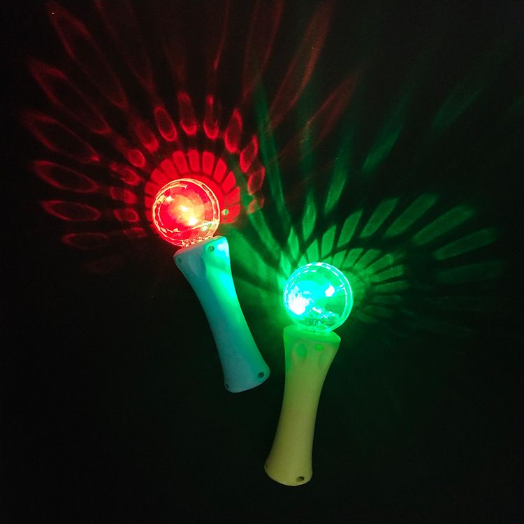 出口LED旋转球圣诞节发光球手握式南瓜转转球LED发光棒详情图9