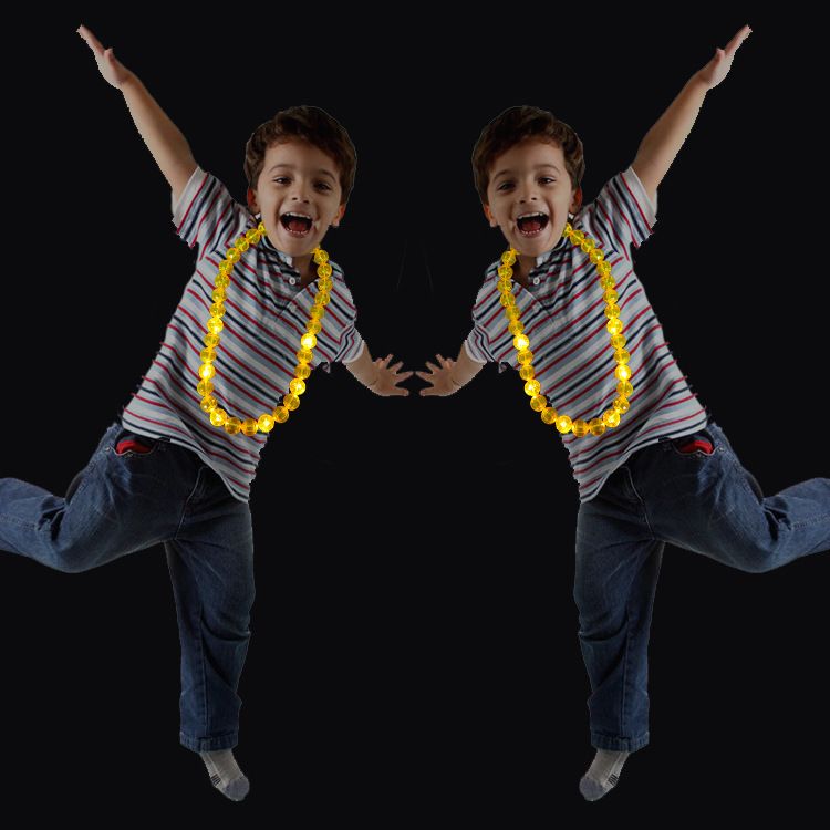 LED large bead chain luminous necklace 2019 new pendant party activity props Specification drawing