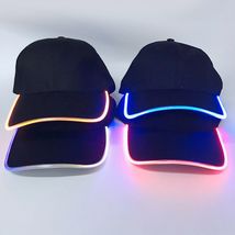 发光帽子 鸭舌帽LED发光棒球帽子演唱会助威道具