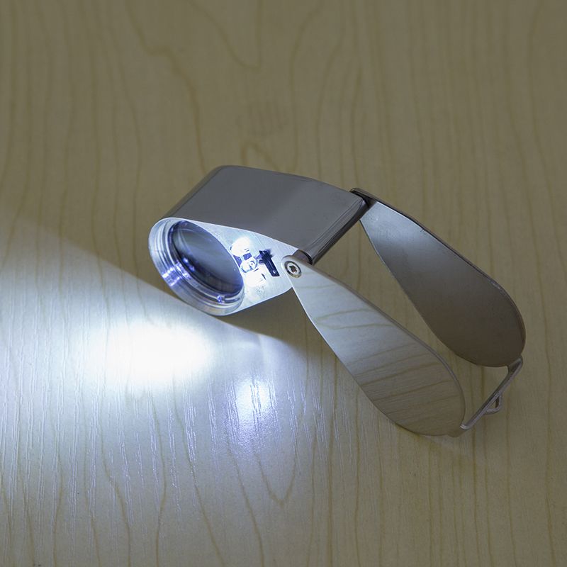 厂家直销 金属带灯带验钞珠宝放大镜 MG9890详情图3