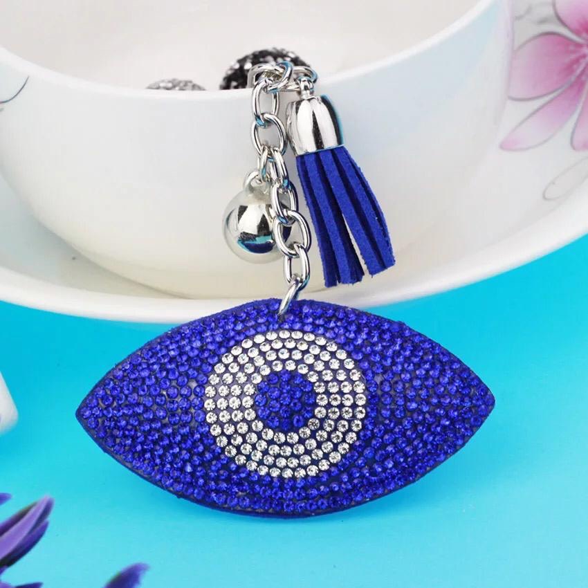 Blue eye diamond keychain thumbnail
