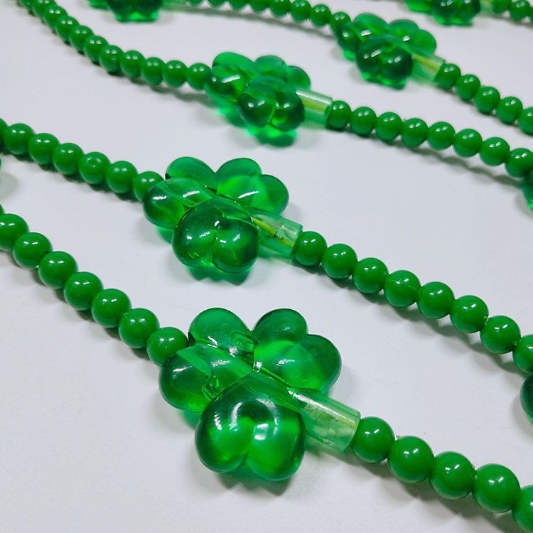 新款LED三叶草项链 灯串项链 爱尔兰节灯泡挂饰项链 爱尔兰节饰品详情图4