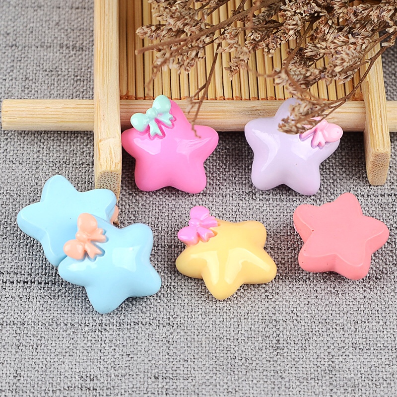 Manufacturers direct children hair accessories cartoon accessories bow tie Wujiao star resin patch manual DIY materials wholesale thumbnail