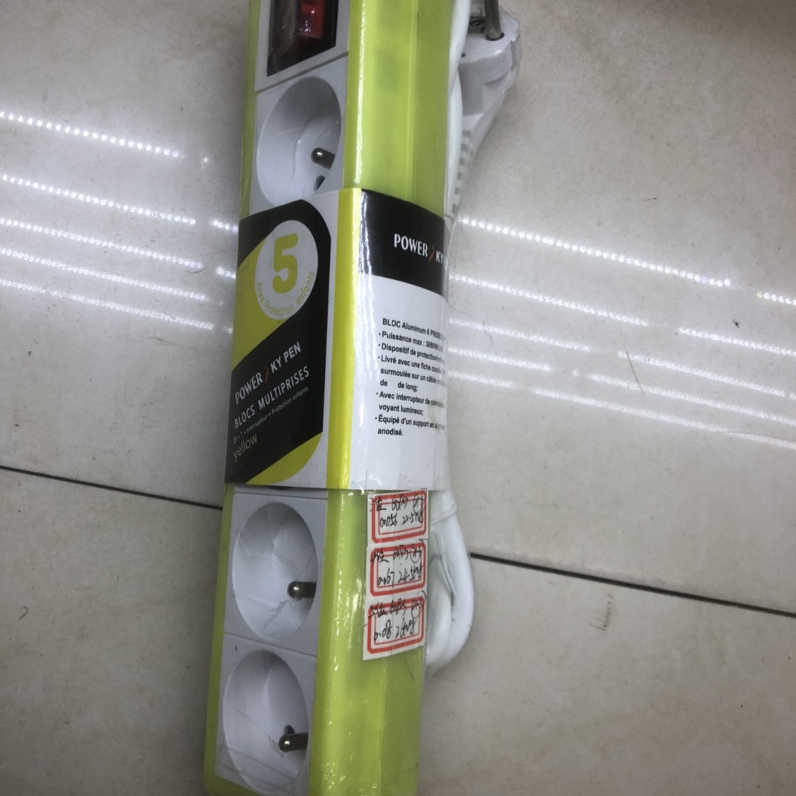 5-position French color power strip
