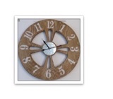 The wall clock decoration is artistic