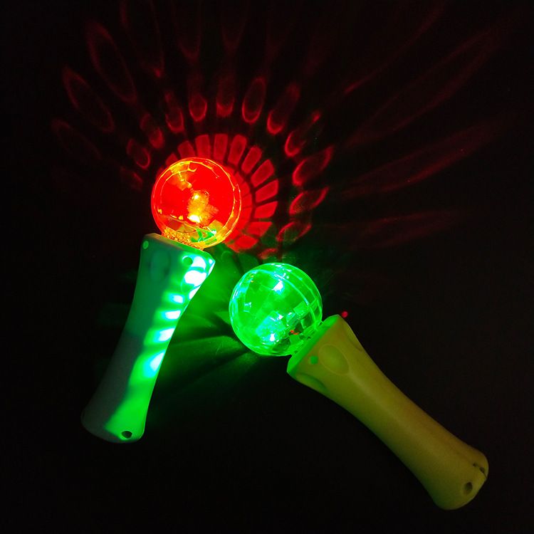 Export LED spin ball Christmas glow golfer grip style pumpkin spin ball LED light stick Item Picture