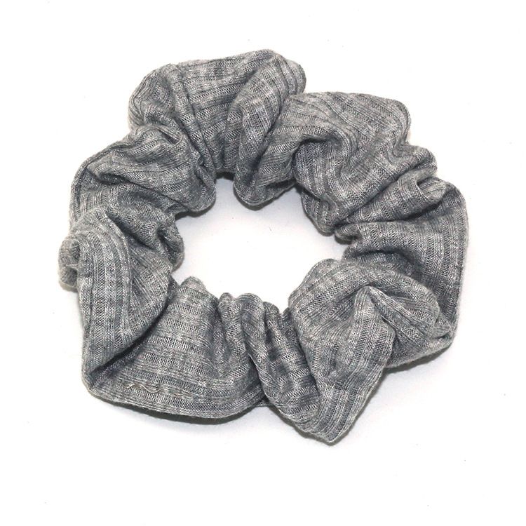 Cross-border European and American solid-color fabric large intestine ring cotton hair tie fashionable and simple new women's hair accessory details Picture