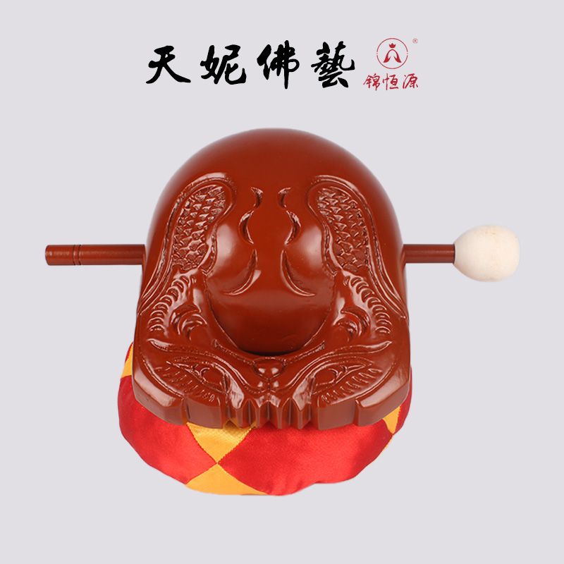 6寸红木鱼雕木鱼法器实木寺庙打击乐器香樟木家用