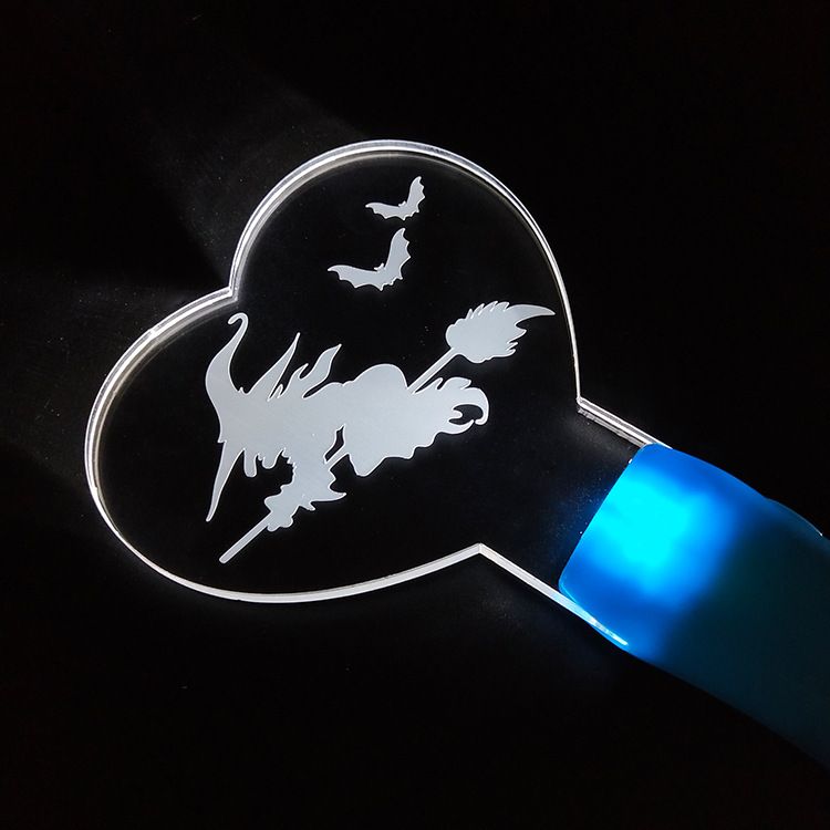 LED Acrylic light stick Concert light stick event Heart-shaped transparent light stick Specification drawing