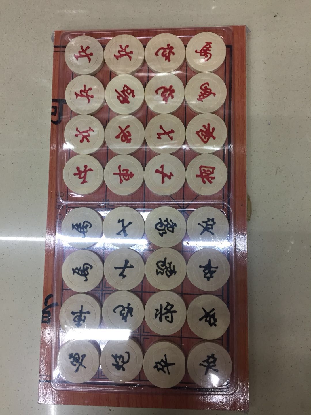 钓鱼牌原木质防裂中国象棋 实木中国象棋 纸盒象棋详情图2