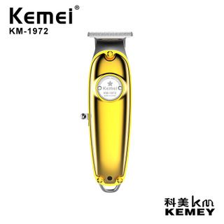 科美KM-1972金属机身碳钢刀头LED指示灯充电式电推剪