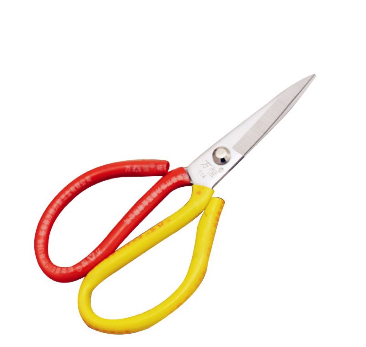 pvc handle surface polishing of scissors, hand-made scissors, tailor scissors, stainless steel large-head scissors, Yiwu daily necessities detail image 1