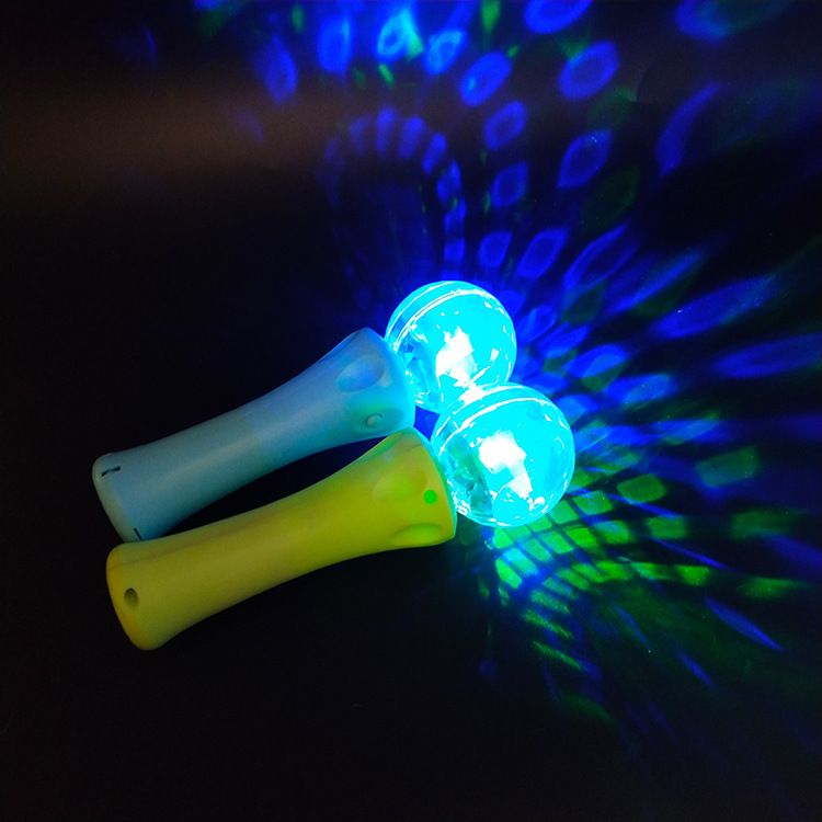 Export LED spin ball Christmas glow golfer grip style pumpkin spin ball LED light stick details Picture
