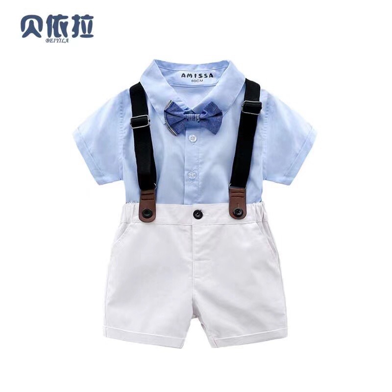 Two-piece set for a little boy full figure